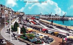 ALGER - GARE ET BOULEVARD CARNOT - 1955